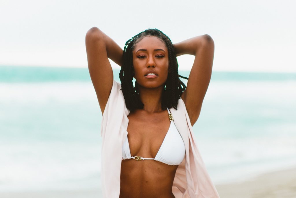 woman on the beach