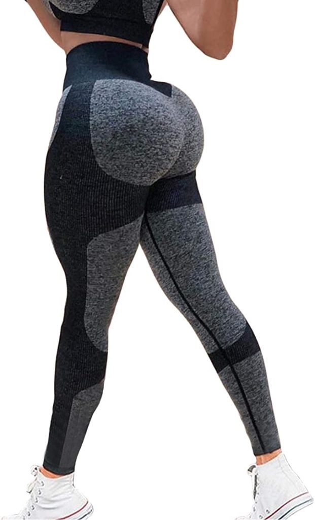 KIWI RATA Women's High Waist Workout Compression Seamless Fitness Yoga Leggings